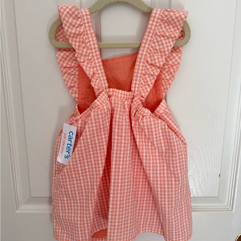 Carter's Pink Checkered Ruffle Dress - Picture 3 of 5